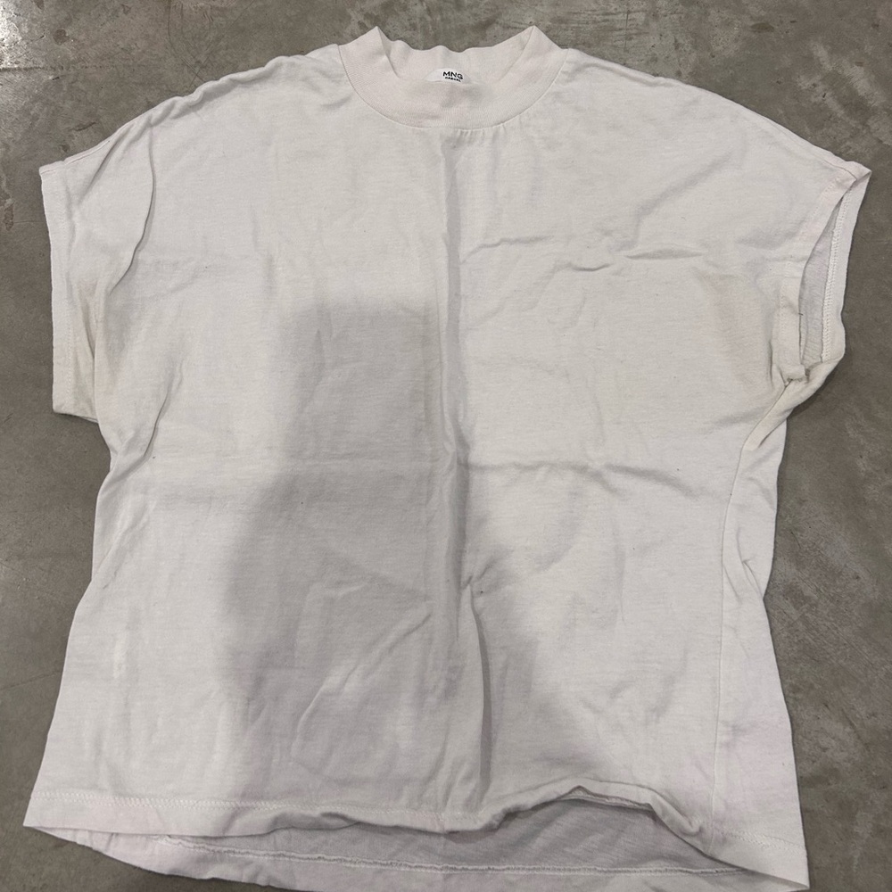 Mango Casual Cream T-Shirt